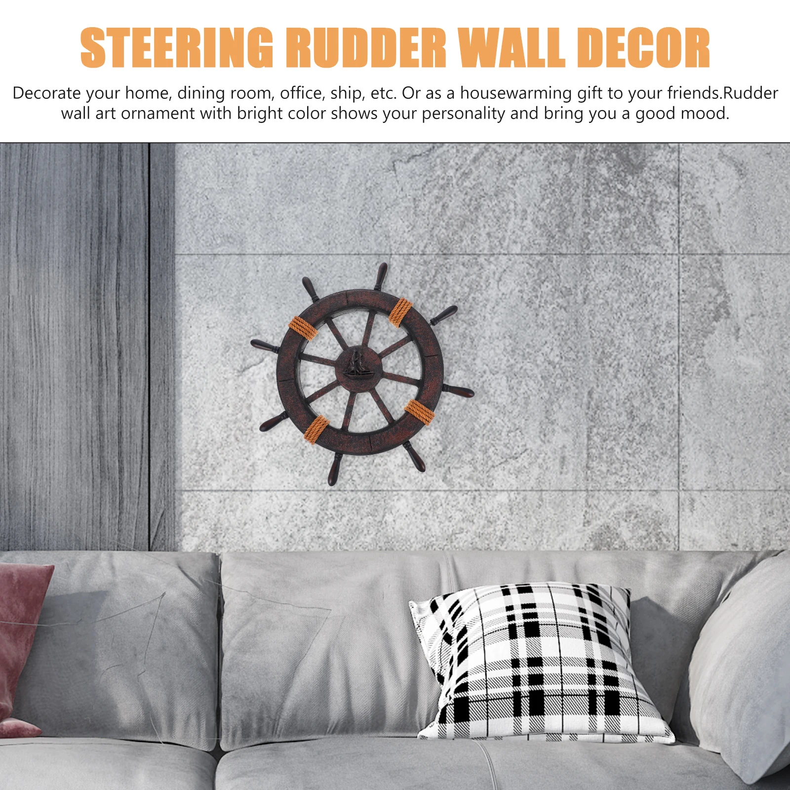 Mediterranean Style Wooden Ship Wheel Wall Decor Vintage Home Rudder Mediterranean Hanging Rudder Decoration Hanging Art Retro
Mediterranean Style Wooden Ship Wheel Wall Decor Vintage Home Rudder Mediterranean Hanging Rudder Decoration Hanging Art Retro