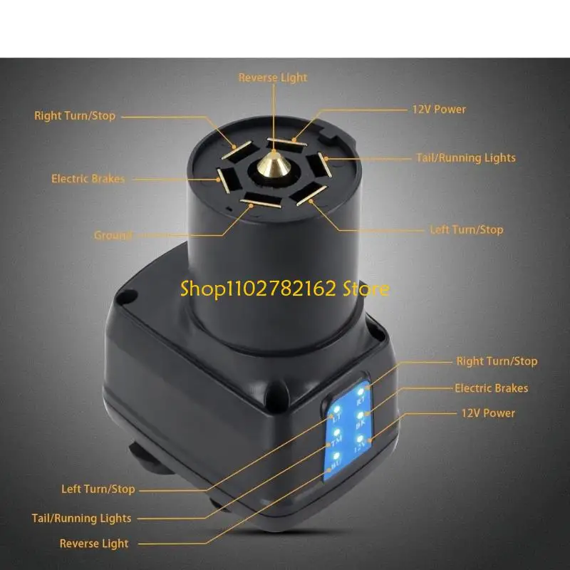 547B Water Resistant 12V Trailer Wiring Tester Converts 7 Way To 4/5 Way Connector With Circuit Cover For Vehicles
547B Water Resistant 12V Trailer Wiring Tester Converts 7 Way To 4/5 Way Connector With Circuit Cover For Vehicles