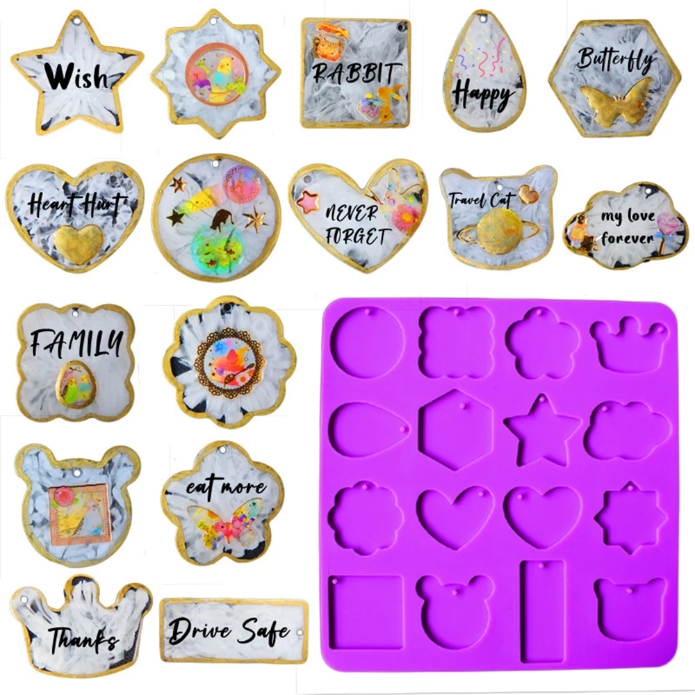 Keychain Assembly Mold DIY Pendant Silicone Mold Set Crystal Epoxy Resin Mold Round Rectangle Pendants Making Casting Mould
Keychain Assembly Mold DIY Pendant Silicone Mold Set Crystal Epoxy Resin Mold Round Rectangle Pendants Making Casting Mould