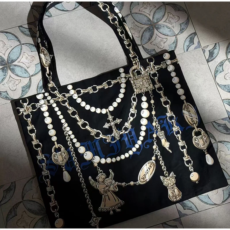 Original Design Hand-drawn Chain Print Canvas Tote Bag, Unique Artistic Shopper Shoulder Purse, Lightweight Casual Daily Handbag
Original Design Hand-drawn Chain Print Canvas Tote Bag, Unique Artistic Shopper Shoulder Purse, Lightweight Casual Daily Handbag