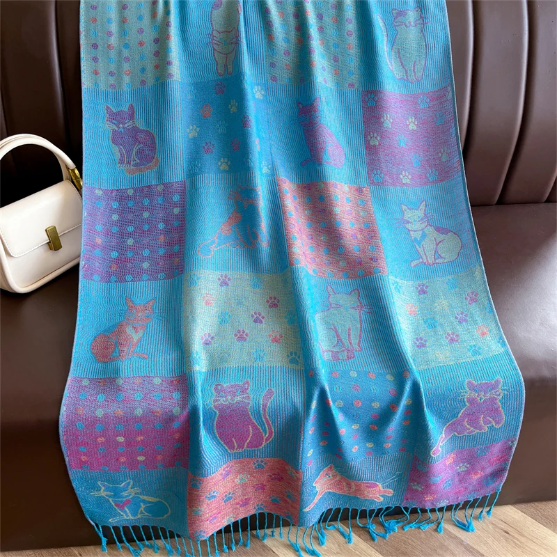 Luxury Embroidery Cashmere Winter Scarves Women Pareo Cape Warm Muslim Hijab Shawl Cat Chunky Headscarf Wrap Lady Elegant Poncho
Luxury Embroidery Cashmere Winter Scarves Women Pareo Cape Warm Muslim Hijab Shawl Cat Chunky Headscarf Wrap Lady Elegant Poncho