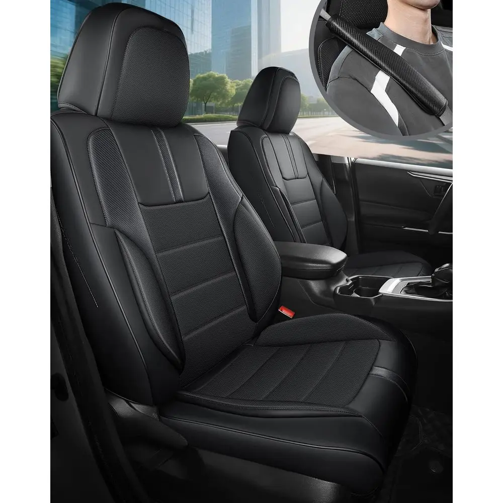 Полный комплект чехлов на автомобильные сиденья — чехлы на сиденья из искусственной кожи наппа с накладками на передний ремень безопасности, водонепроницаемые дышащие защитные чехлы для подушек
Полный комплект чехлов на автомобильные сиденья — чехлы на сиденья из искусственной кожи наппа с накладками на передний ремень безопасности, водонепроницаемые дышащие защитные чехлы для подушек