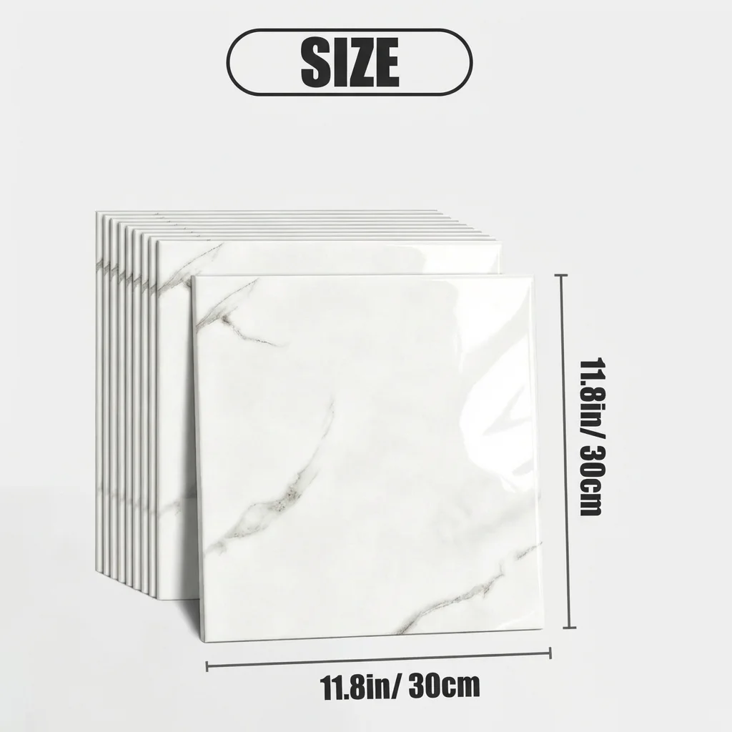 Self adhesive Waterproof Marble PET Wall Stickers Decorative Tile Stickers for Bedroom Living Room Kitchen Bathroom Home Decor
Self adhesive Waterproof Marble PET Wall Stickers Decorative Tile Stickers for Bedroom Living Room Kitchen Bathroom Home Decor
