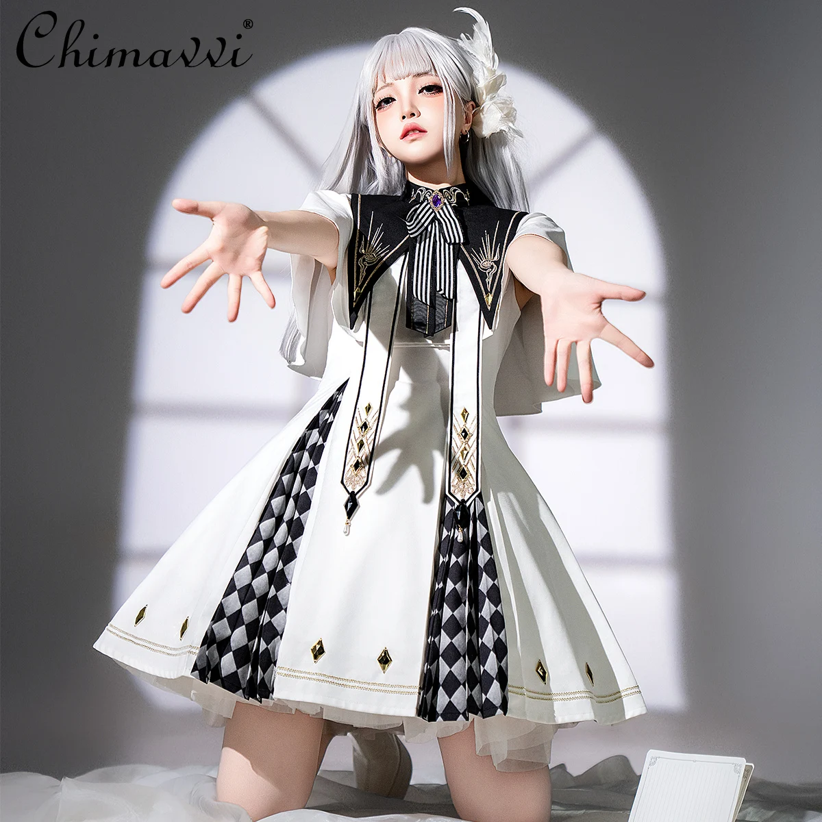 Dark Gothic Elegant Cape Suspender Dress + Cape Fake Collar Women's Two-piece Set 2025 Spring and Summer New Cos Dress Sets
Dark Gothic Elegant Cape Suspender Dress + Cape Fake Collar Women's Two-piece Set 2025 Spring and Summer New Cos Dress Sets