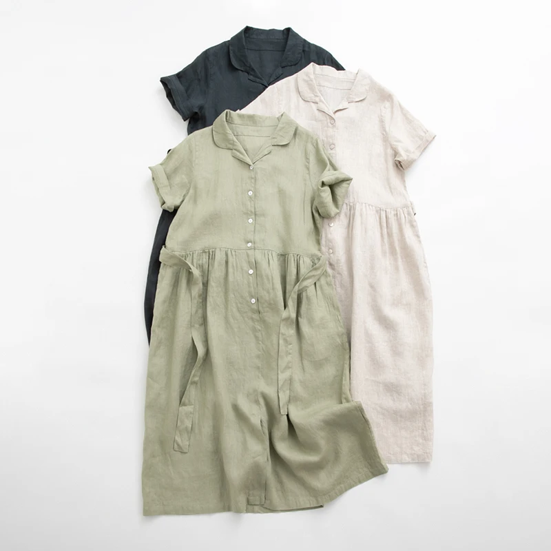 94-106cm Bust 4 Sizes / Summer Women Basic Loose Comfortable Soft Natural Breathable Water Washed Light Thin 17*21 Linen Dresses
94-106cm Bust 4 Sizes / Summer Women Basic Loose Comfortable Soft Natural Breathable Water Washed Light Thin 17*21 Linen Dresses