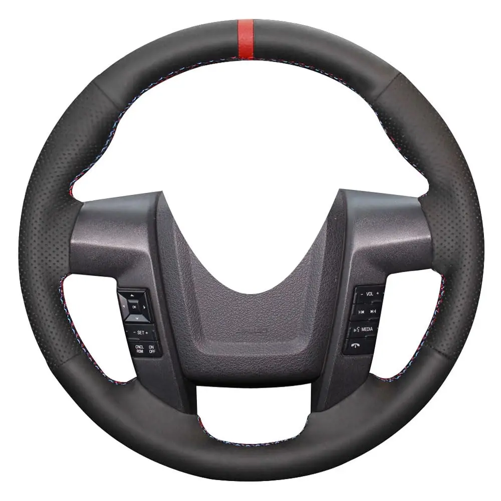 Custom Black Microfiber Leather Steering Wheel Cover With Red And Blue Stitching For Ford F-150 Raptor 2010-2014
Custom Black Microfiber Leather Steering Wheel Cover With Red And Blue Stitching For Ford F-150 Raptor 2010-2014
