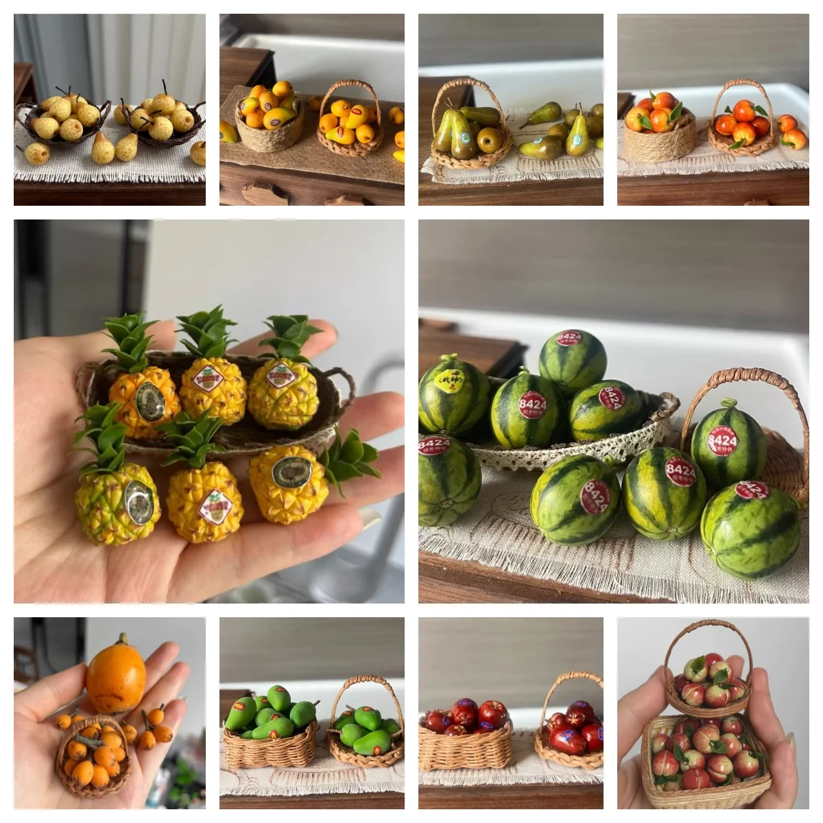 DIY Miniature Dollhouse Clay Fruit Set Watermelon Pineapple Lychee Pomelo Nectarine for Kitchen Accessories Decor Bjd Doll Gift
DIY Miniature Dollhouse Clay Fruit Set Watermelon Pineapple Lychee Pomelo Nectarine for Kitchen Accessories Decor Bjd Doll Gift