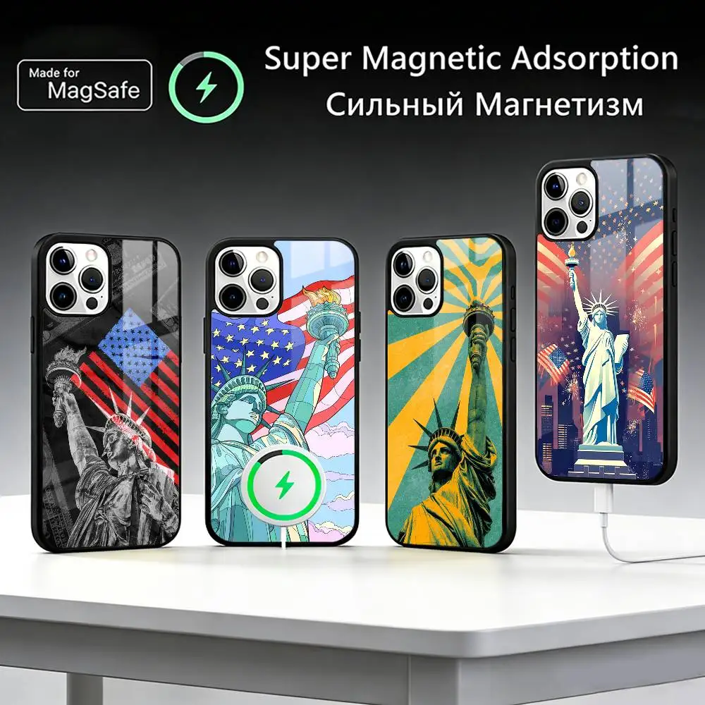 America USA Flag S-Statue L-Liberty Phone Case For IPhone17 16 15 14 13 12 11 Plus Pro Max Plus Wireless Charger Cover Funda
America USA Flag S-Statue L-Liberty Phone Case For IPhone17 16 15 14 13 12 11 Plus Pro Max Plus Wireless Charger Cover Funda