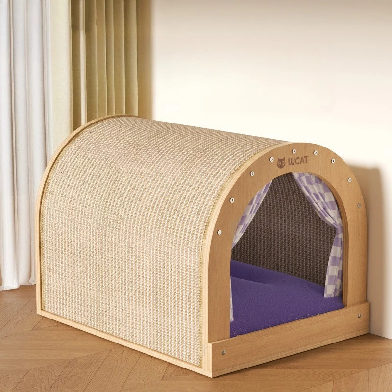 Sisal Curved Closed Cat House With Curtain All Seasons Scratcher Claw Grinding Comfortable Nest For Adult And Young Cats Daily
Sisal Curved Closed Cat House With Curtain All Seasons Scratcher Claw Grinding Comfortable Nest For Adult And Young Cats Daily