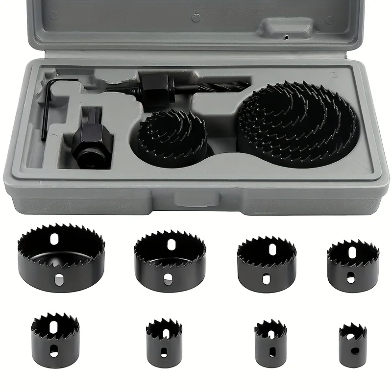 11 Pieces/ Hole Saw Set Tool 19-64mm Wooden Metal Alloy Circular Box
11 Pieces/ Hole Saw Set Tool 19-64mm Wooden Metal Alloy Circular Box