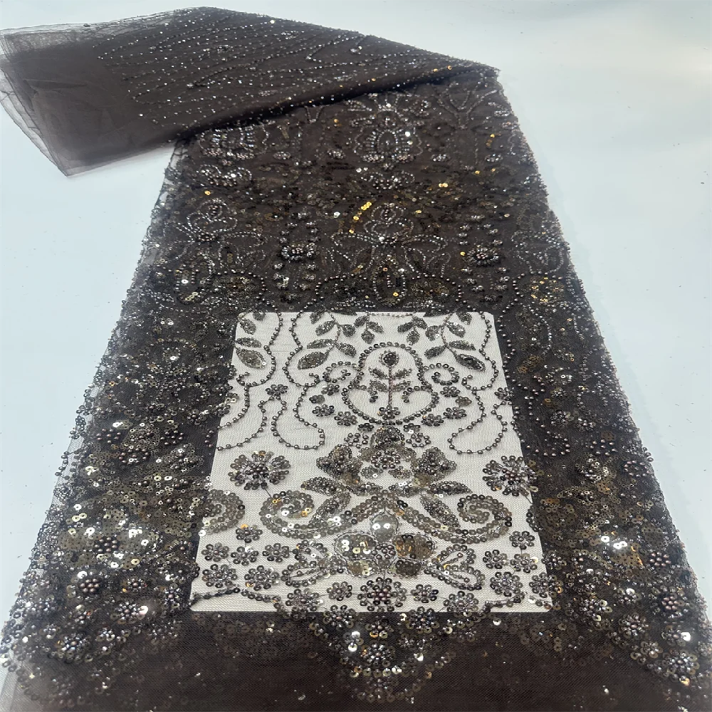 5yards African Sequins beads lace fabric high quality nigerian french sequins lace fabric for wedding dress
5yards African Sequins beads lace fabric high quality nigerian french sequins lace fabric for wedding dress