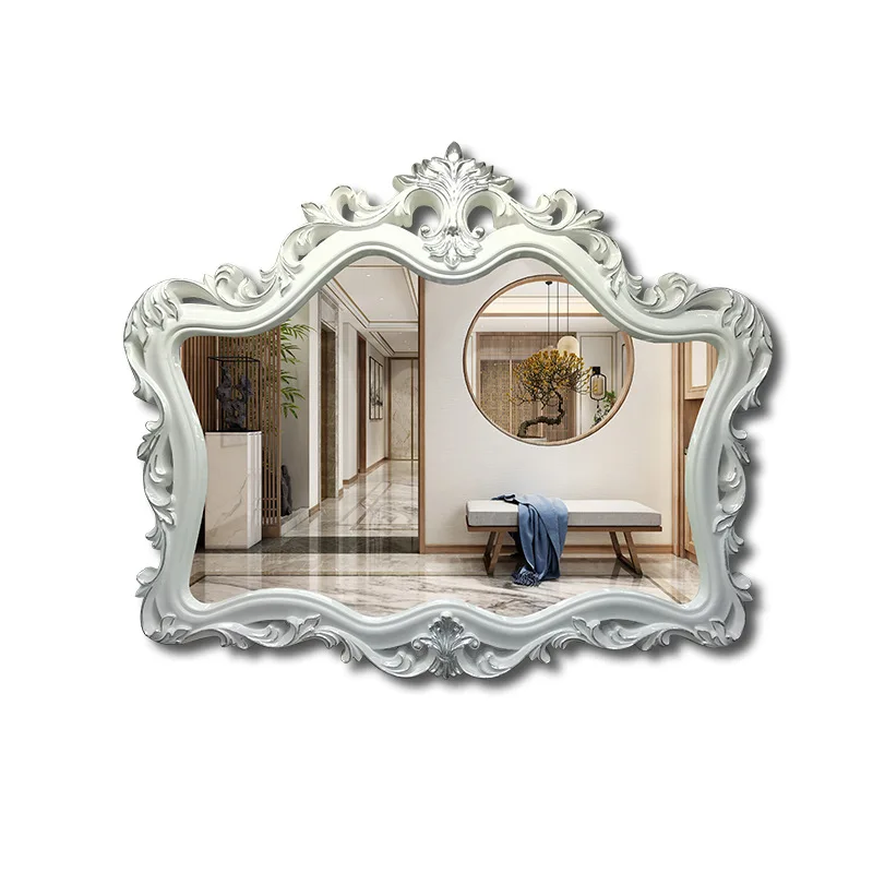 Bathroom mirror wall hanging bathroom mirror bathroom wall carved dressing decorative mirror
Bathroom mirror wall hanging bathroom mirror bathroom wall carved dressing decorative mirror