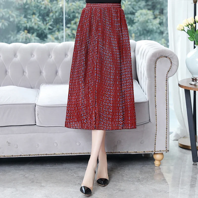 2023 Summer Chiffon Skirts Women Elegant Floral Print High Waist Midi Skirt Women Casual A Line Loose Beach Pleated Skirts
2023 Summer Chiffon Skirts Women Elegant Floral Print High Waist Midi Skirt Women Casual A Line Loose Beach Pleated Skirts