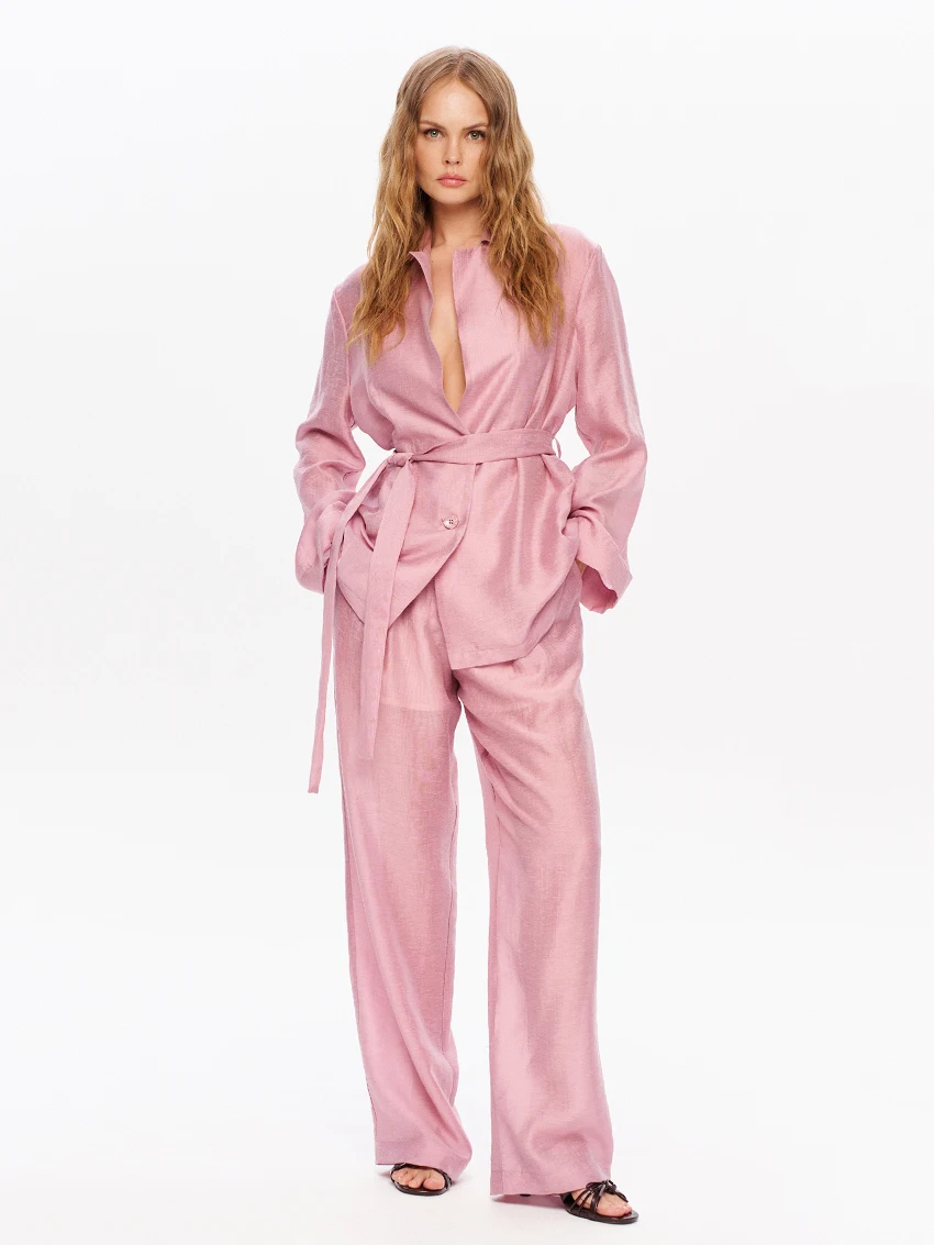Marthaqiqi Loose Female Nightgown Set Long Sleeve Pajamas Turn-Down Collar Pajamas Lace Up Sleepwear Pants Casual Nightwear Suit
Marthaqiqi Loose Female Nightgown Set Long Sleeve Pajamas Turn-Down Collar Pajamas Lace Up Sleepwear Pants Casual Nightwear Suit