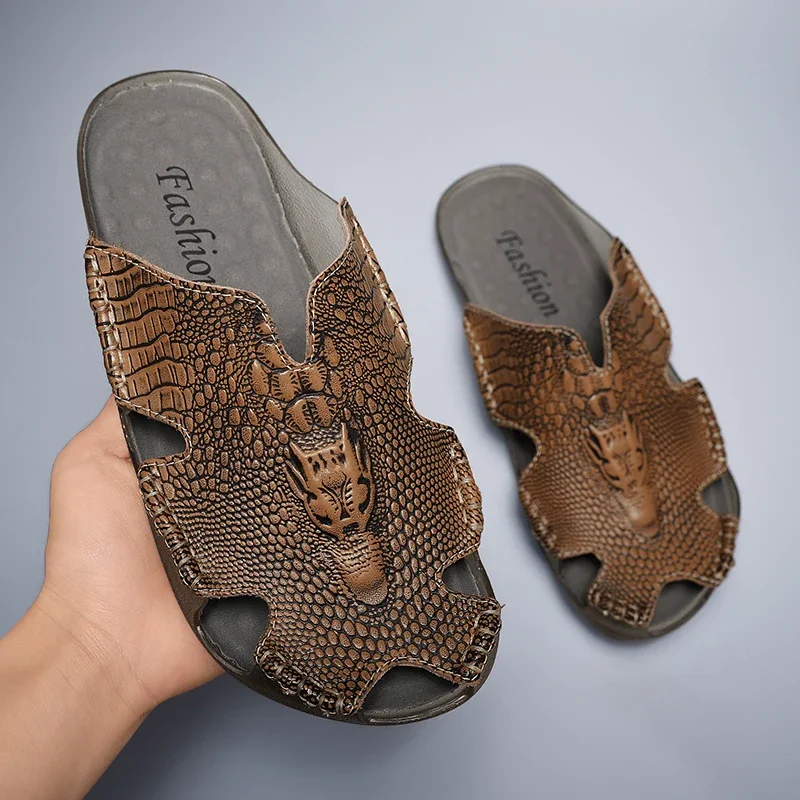 Men Slippers Summer Shoes Fashion Flip Flops Classic Crocodile Pattern Slipper Casual Indoor Beach Footwear Slippers for Men
Men Slippers Summer Shoes Fashion Flip Flops Classic Crocodile Pattern Slipper Casual Indoor Beach Footwear Slippers for Men