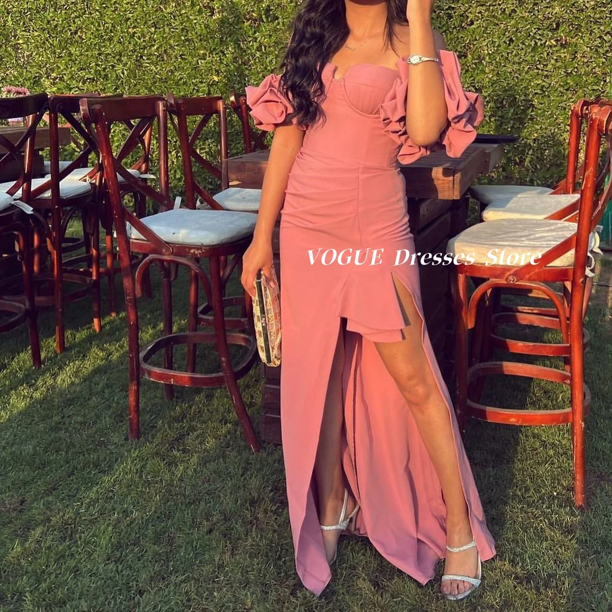 Sexy Slit Evening Dresses with Fold 2025 Elegant Mermaid Satin Pink Prom Party Dresses Formal Dress فساتين سهرة Customized
Sexy Slit Evening Dresses with Fold 2025 Elegant Mermaid Satin Pink Prom Party Dresses Formal Dress فساتين سهرة Customized