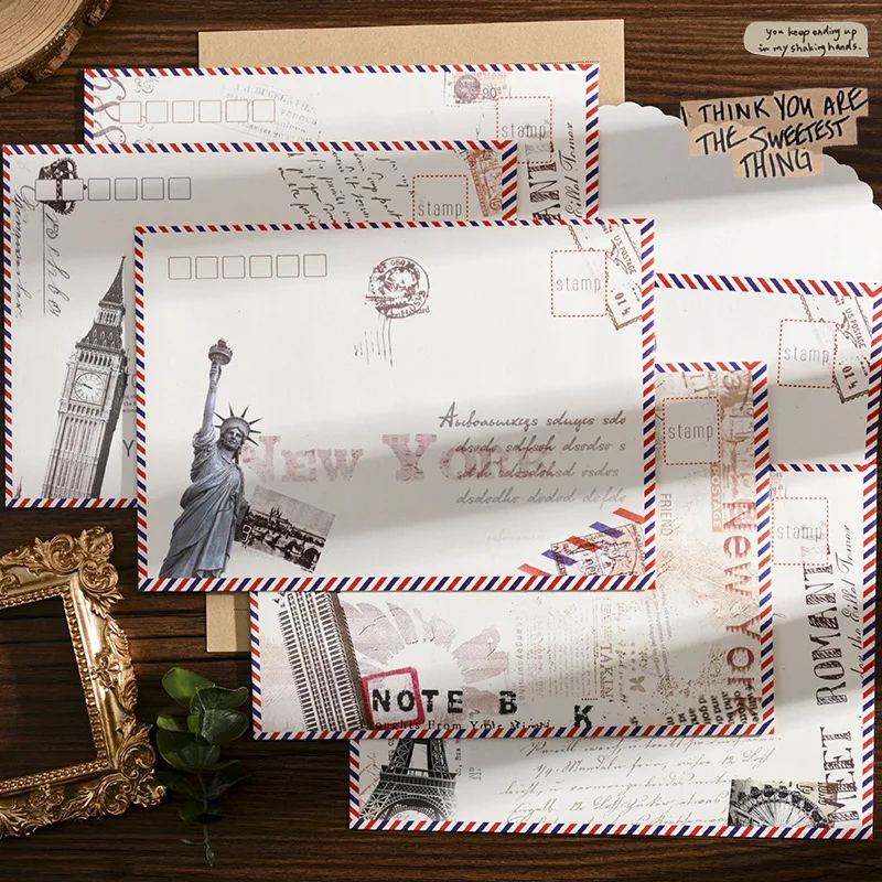 8pcs Retro Fashion Envelopes Or Letter Paper Cash Envelope Postcard Party Wedding Invitation Cards Cover European Style Envelope
8pcs Retro Fashion Envelopes Or Letter Paper Cash Envelope Postcard Party Wedding Invitation Cards Cover European Style Envelope