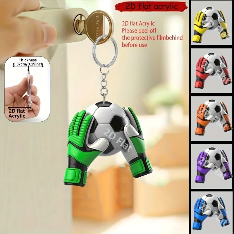 2D Flat, Football And Goalkeeper Gloves Keychains - Football Players, Fans, Birthday/Party Gifts - Backpacks, Cars, Bag Additions - The Perfect Choice for Fans And Holiday Gifts, Suitable for Both Men And Women
2D Flat, Football And Goalkeeper Gloves Keychains - Football Players, Fans, Birthday/Party Gifts - Backpacks, Cars, Bag Additions - The Perfect Choice for Fans And Holiday Gifts, Suitable for Both Men And Women