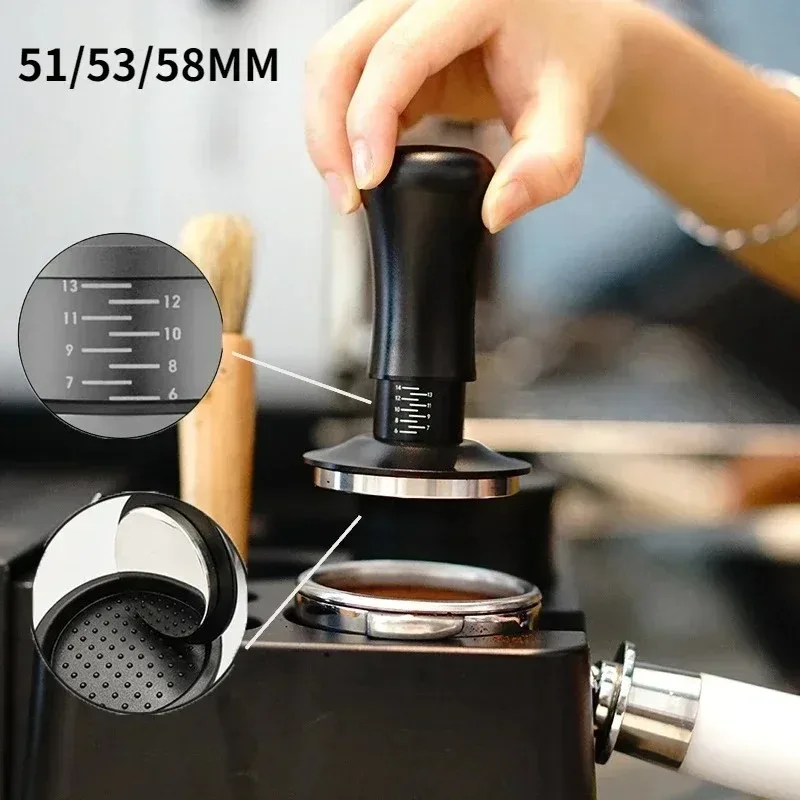 Espresso Coffee Tamper Stainless Steel Flat/Thread Base Internal Spring Design Tamper with Calibrated Spring Coffee Accessories
Espresso Coffee Tamper Stainless Steel Flat/Thread Base Internal Spring Design Tamper with Calibrated Spring Coffee Accessories