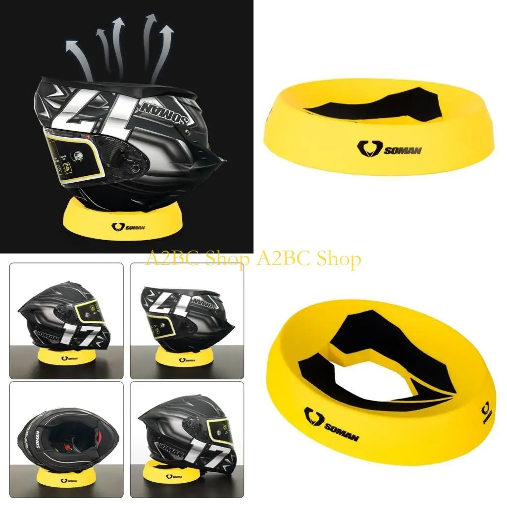 A2BC Helmet Stand Plastic Donuts Rings,Display Stand Desktop Support Rack Helmet Stand Display for Helmet, Hat