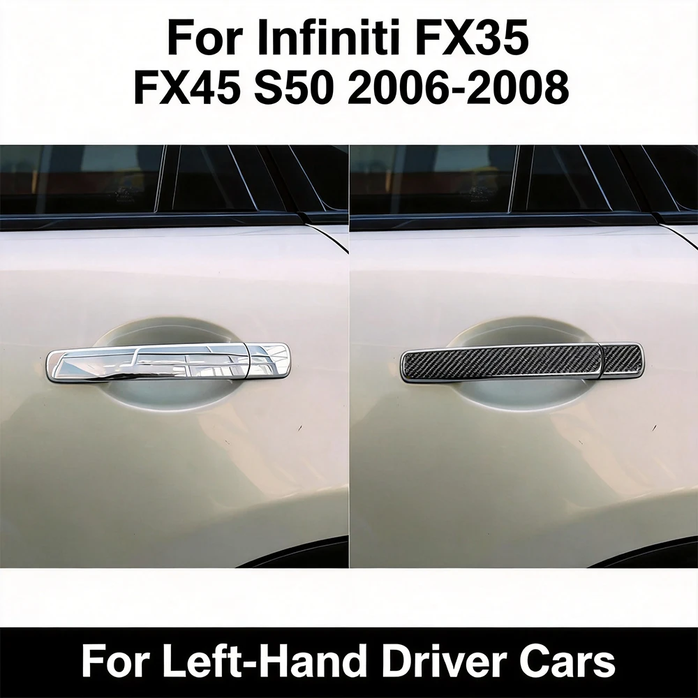 For Infiniti FX35 FX45 S50 2006-2008 Carbon Fiber Exterior Door Handle Automotive Interiors Accessories Decoration Sticker
For Infiniti FX35 FX45 S50 2006-2008 Carbon Fiber Exterior Door Handle Automotive Interiors Accessories Decoration Sticker