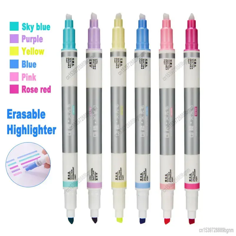 6 Color Set Erasable Highlighter Marker Fluorescent Pen Dual Head Oblique Tip Office School Wrting Art Drawing Painting Graffiti
6 Color Set Erasable Highlighter Marker Fluorescent Pen Dual Head Oblique Tip Office School Wrting Art Drawing Painting Graffiti