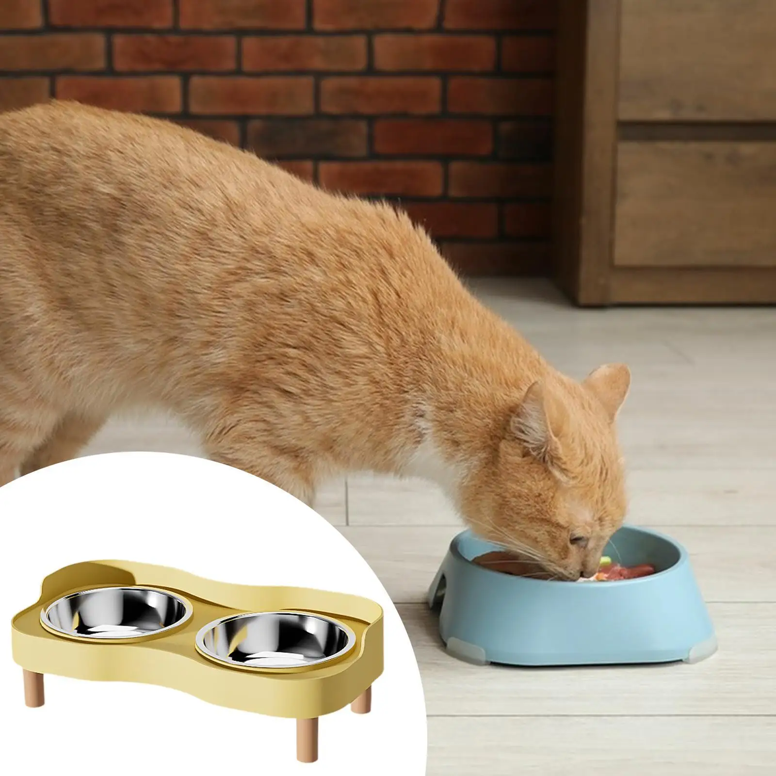 Splashproof Elevated Stainless Steel Cat Food and Water Bowls Raised Pet Feeder for Indoor Cats Puppy Height Adjustable
Splashproof Elevated Stainless Steel Cat Food and Water Bowls Raised Pet Feeder for Indoor Cats Puppy Height Adjustable