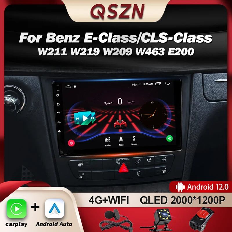 QSZN For Benz E Class W211 CLS Class 2002 - 2010 Car Radio Multimedia Video Player GPS 4G Carplay Android 12 Autoradio 2K QLED
QSZN For Benz E Class W211 CLS Class 2002 - 2010 Car Radio Multimedia Video Player GPS 4G Carplay Android 12 Autoradio 2K QLED