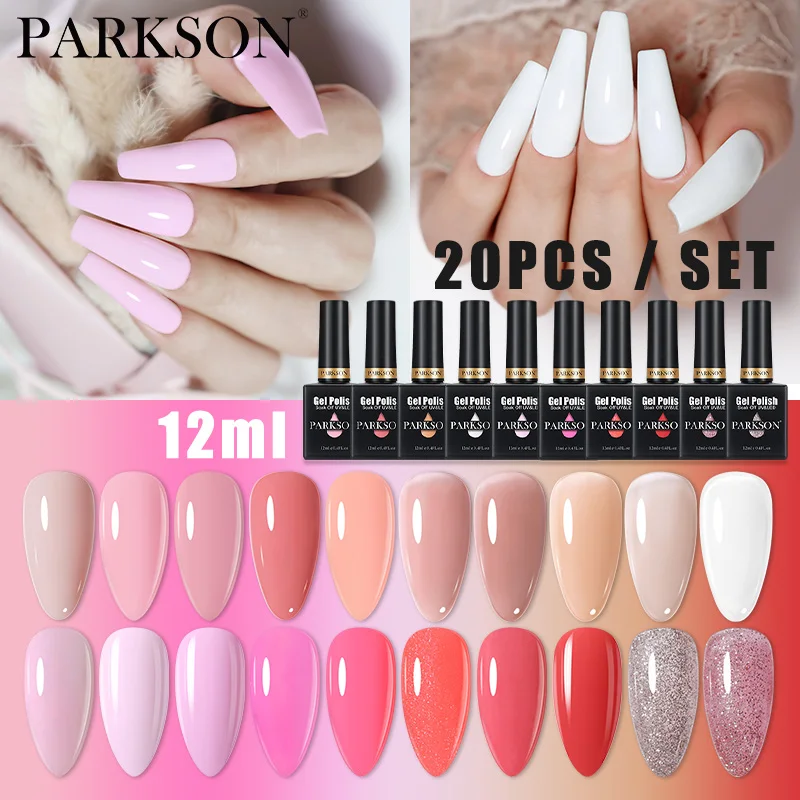 Набор гель-лаков Parkson 12 мл, 20 шт., оттенки нюд, коричневый, розовый, без HEMA и TPO, стойкий, цветной, для маникюра
Набор гель-лаков Parkson 12 мл, 20 шт., оттенки нюд, коричневый, розовый, без HEMA и TPO, стойкий, цветной, для маникюра
