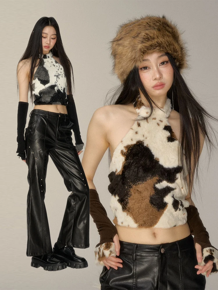 Sexy Fur Vest oulder Bared Glue Patchwork Original Design Women's Outerwear Hanging Ne Sle Winter Faion Simulation Fur
Sexy Fur Vest oulder Bared Glue Patchwork Original Design Women's Outerwear Hanging Ne Sle Winter Faion Simulation Fur