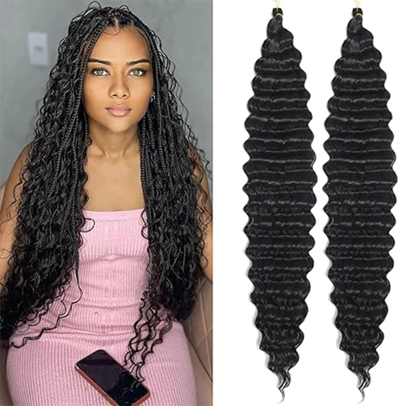 Deep Wave Crochet Hair 30Inch Curly Braiding synthetic Hair for Women 1Packs Ocean Wave Crochet HairNatural Black Watre Wavy
Deep Wave Crochet Hair 30Inch Curly Braiding synthetic Hair for Women 1Packs Ocean Wave Crochet HairNatural Black Watre Wavy