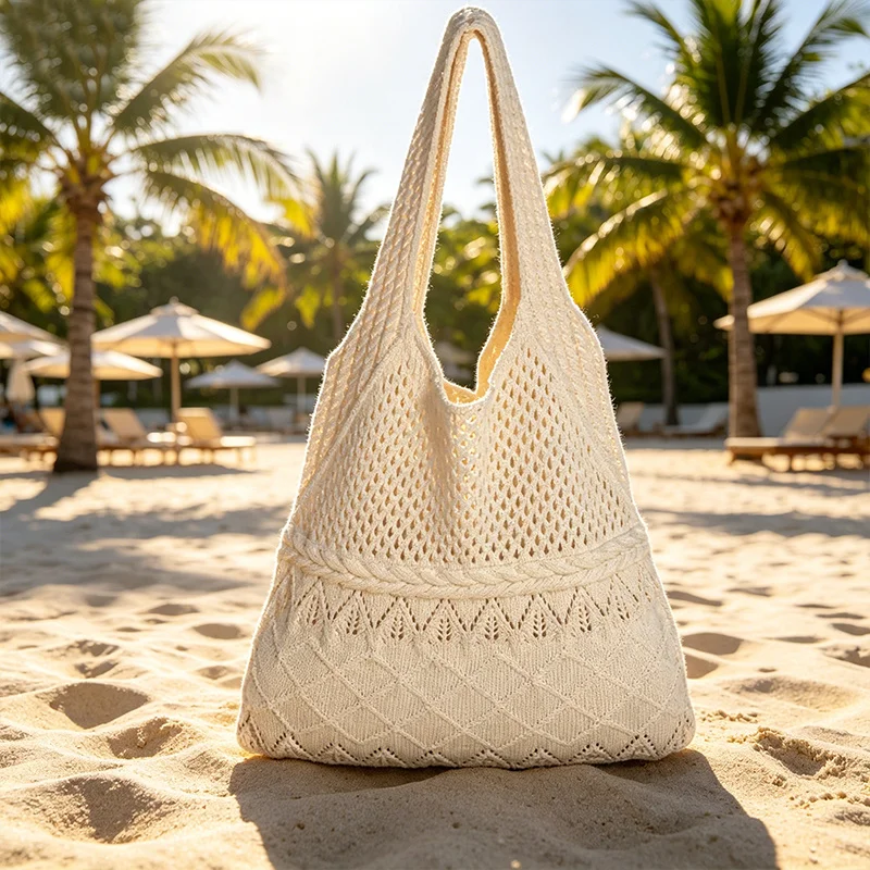 Solid Color Knitted Bag Hollow Woven Embroidered Shoulder Bag Soft Handbags Knitted Wool Hand-Held Bag Gift For Women
Solid Color Knitted Bag Hollow Woven Embroidered Shoulder Bag Soft Handbags Knitted Wool Hand-Held Bag Gift For Women