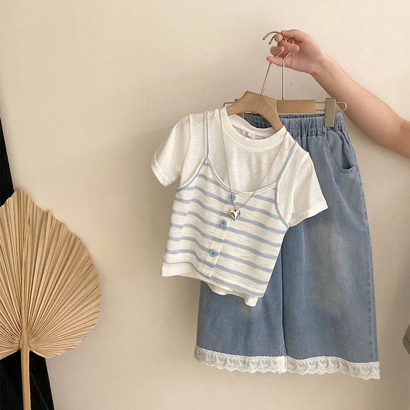 Girls Clothes Set Teen Girls 2-Pcs Suits Baby Short FakeT-Shirt&Long Trousers Sets Sweetheart Suit Toddle Casual Sets Size 4-14Y
Girls Clothes Set Teen Girls 2-Pcs Suits Baby Short FakeT-Shirt&Long Trousers Sets Sweetheart Suit Toddle Casual Sets Size 4-14Y