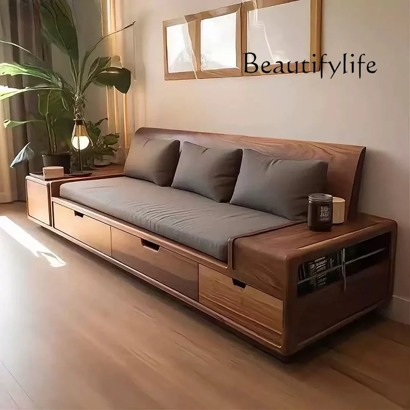 Black walnut solid wood sofa combination Modern simple living room Straight row sofa Locker can be customized
Black walnut solid wood sofa combination Modern simple living room Straight row sofa Locker can be customized