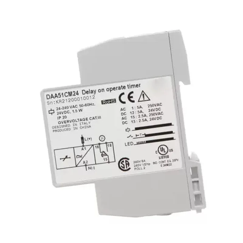 Time relay DAA51CM24B001 DAA51CM24 DAA01CM24 DAA01DM24 Timer power on delay time relay
Time relay DAA51CM24B001 DAA51CM24 DAA01CM24 DAA01DM24 Timer power on delay time relay