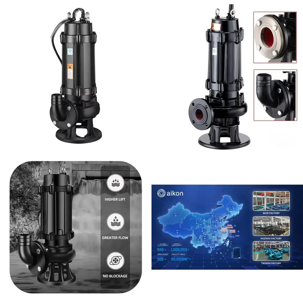 380 Volt 5kw Sewage Pumps Underwater Electric Sewage Submersible Water Pump for Household Dirty Sewage Water
380 Volt 5kw Sewage Pumps Underwater Electric Sewage Submersible Water Pump for Household Dirty Sewage Water