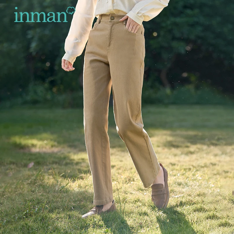 INMAN Women Pants 2023 Spring Straight Long Trousers Back Waist Embroidery Khaki Beige Casual Chic Pants
INMAN Women Pants 2023 Spring Straight Long Trousers Back Waist Embroidery Khaki Beige Casual Chic Pants