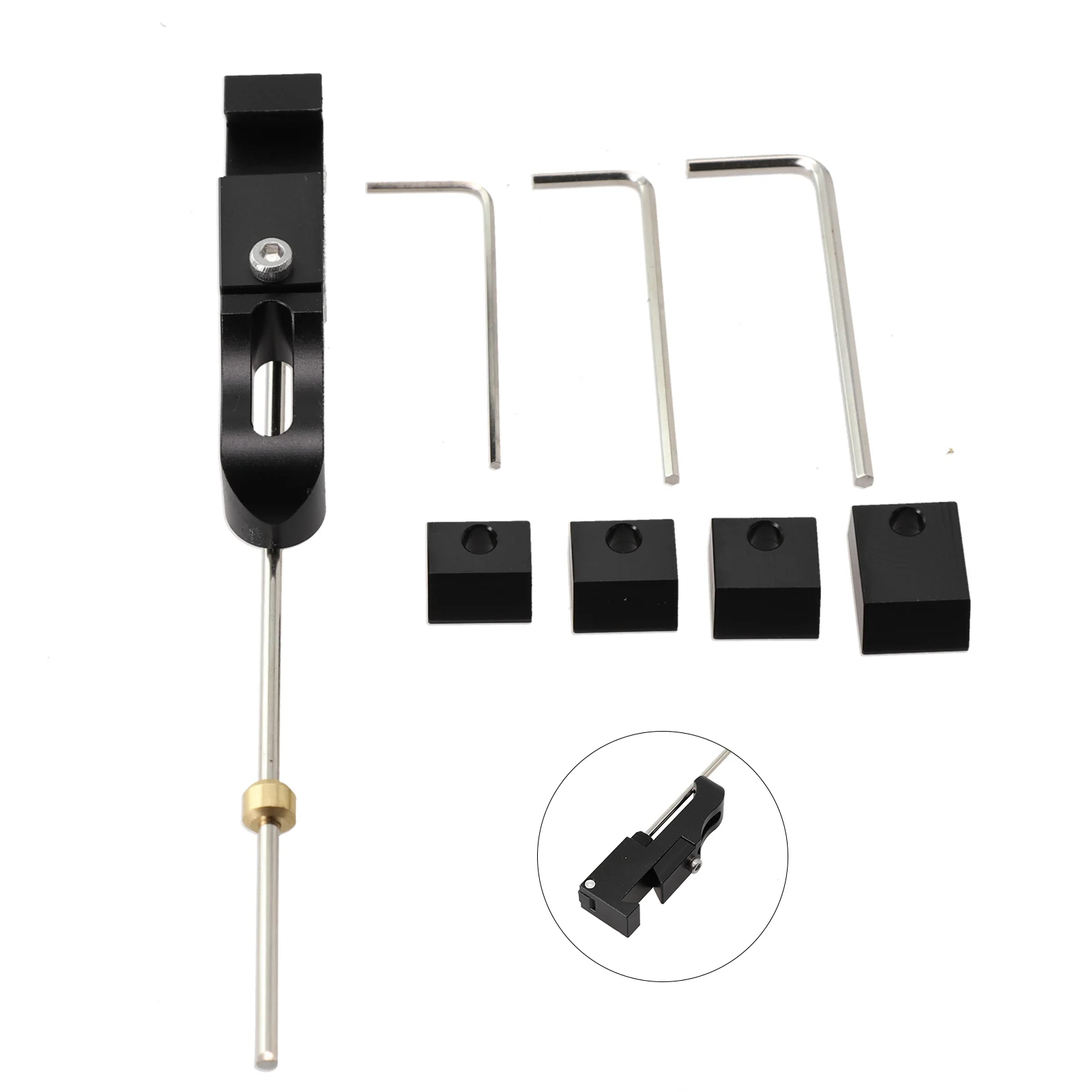CNC Metal Clicker for Recurve Bow with Straight Pull Arrow Signal Featuring Magnetic Suction Sound and User Adjustable Slider
CNC Metal Clicker for Recurve Bow with Straight Pull Arrow Signal Featuring Magnetic Suction Sound and User Adjustable Slider