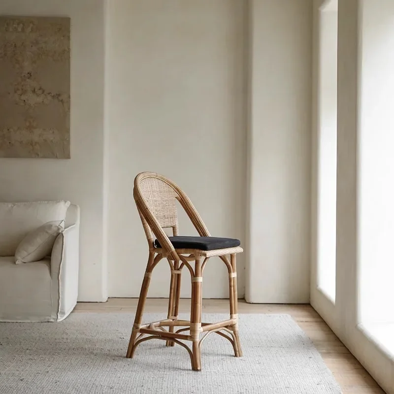 Bar chairs, household, wabi-sabi, handmade, plant rattan, bar chairs, bar, restaurant, high stools
Bar chairs, household, wabi-sabi, handmade, plant rattan, bar chairs, bar, restaurant, high stools