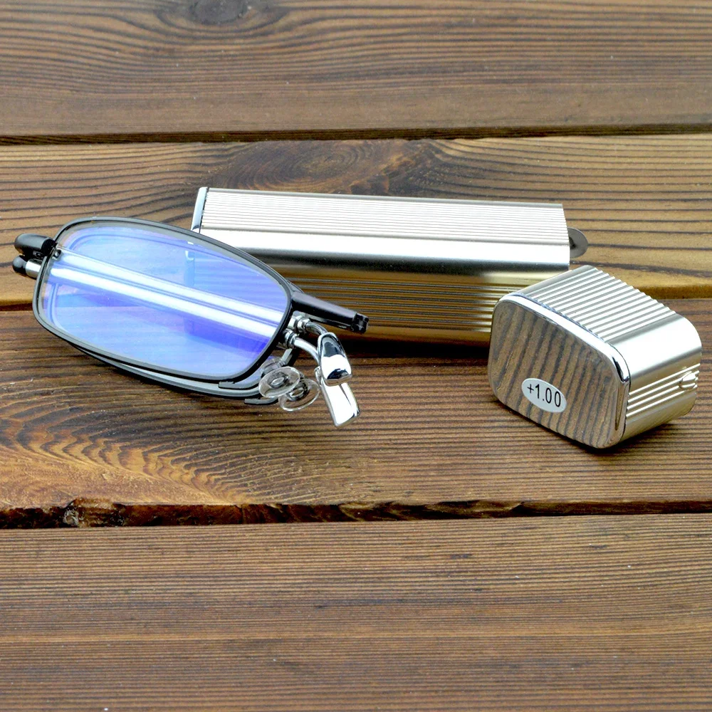 Clara Vida Glasses Material Lenses Foldable Antenna Reading Glasses with Golden Case +1 +1.5 +2 +2.5 +3 +3.5 +4
Clara Vida Glasses Material Lenses Foldable Antenna Reading Glasses with Golden Case +1 +1.5 +2 +2.5 +3 +3.5 +4