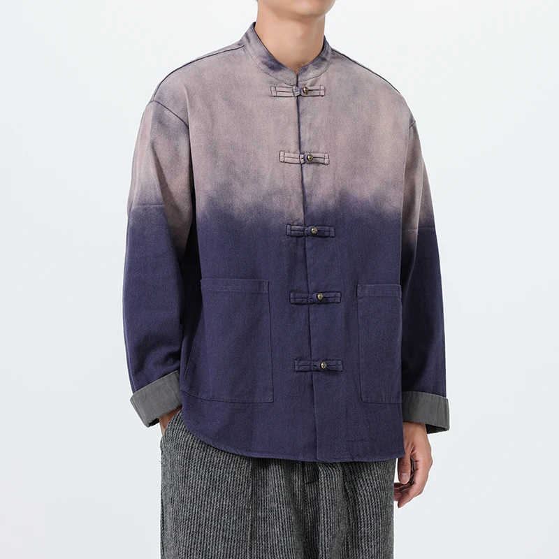 Джинсовые верхние куртки, осенние мужские и женские винтажные толстые потертые индивидуальные куртки с градиентом, мужские мешковатые повседневные хлопковые куртки в стиле кунг-фу
Джинсовые верхние куртки, осенние мужские и женские винтажные толстые потертые индивидуальные куртки с градиентом, мужские мешковатые повседневные хлопковые куртки в стиле кунг-фу