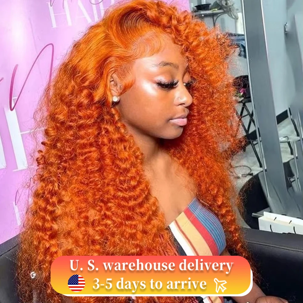 250Density 30 40Inch Orange Ginger 13X6 Hd Lace Frontal Wig Human Hair Deep Wave Kinky Curly Wigs 13X4 Lace Front Human Hair Wig
250Density 30 40Inch Orange Ginger 13X6 Hd Lace Frontal Wig Human Hair Deep Wave Kinky Curly Wigs 13X4 Lace Front Human Hair Wig
