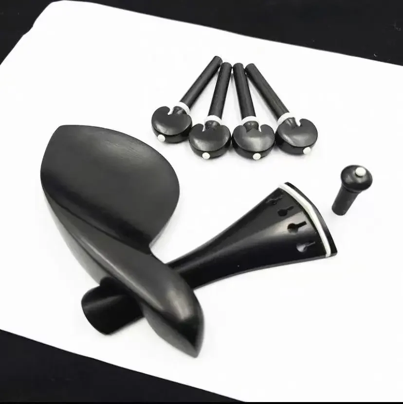 Natural Ebony Wood Violin Parts Set 4/4 Tailpiece Endpin Peg Chinrest accessories
Natural Ebony Wood Violin Parts Set 4/4 Tailpiece Endpin Peg Chinrest accessories