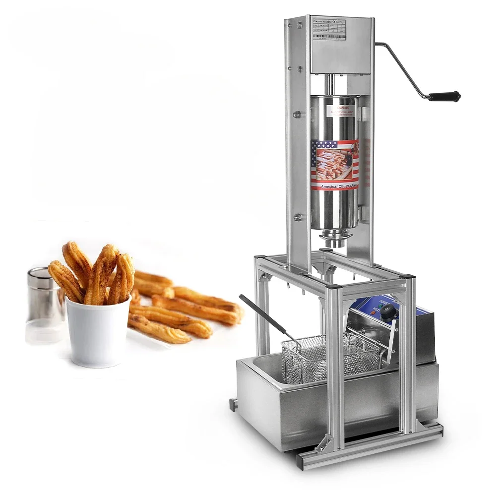 GZZT Spanish Churros 5L Maker Commercial Manual Churros Machine With Electric 6L Deep Fryer 5 Nozzles Stainless Steel Heavy Duty
GZZT Spanish Churros 5L Maker Commercial Manual Churros Machine With Electric 6L Deep Fryer 5 Nozzles Stainless Steel Heavy Duty