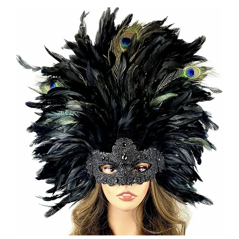 Women Costume Venetian Feather Mardi Gras Masquerade Mask Halloween Cosplay Wedding graduation Party
Women Costume Venetian Feather Mardi Gras Masquerade Mask Halloween Cosplay Wedding graduation Party