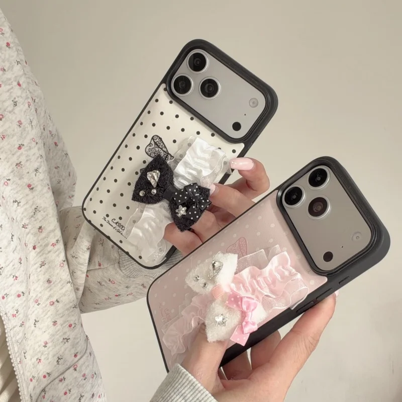 Lovely Lace Bowknot Polka Dot Leather Phone Case For iPhone 17 Pro 16 15 14 Pro Max Cover Fashion Leather Shockproof Hard Cases
Lovely Lace Bowknot Polka Dot Leather Phone Case For iPhone 17 Pro 16 15 14 Pro Max Cover Fashion Leather Shockproof Hard Cases