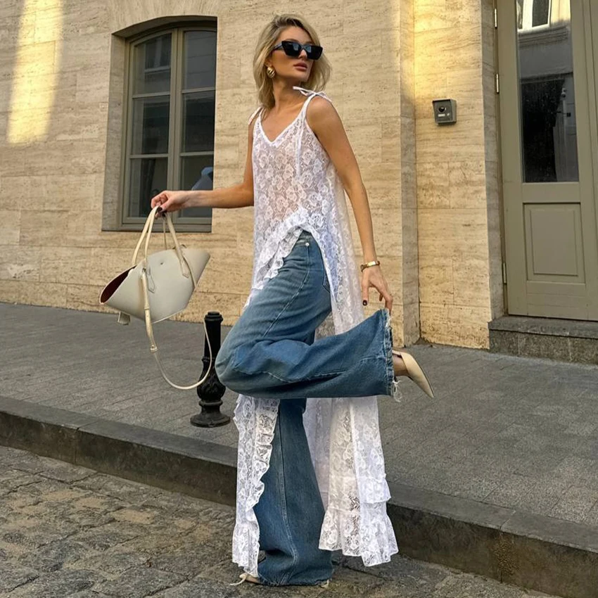 Linad Sexy Hollow Out Embroidery Long Dress Women Summer Street Chic Slim Split Dress White Lace High Waist Party Dresses Lady
Linad Sexy Hollow Out Embroidery Long Dress Women Summer Street Chic Slim Split Dress White Lace High Waist Party Dresses Lady