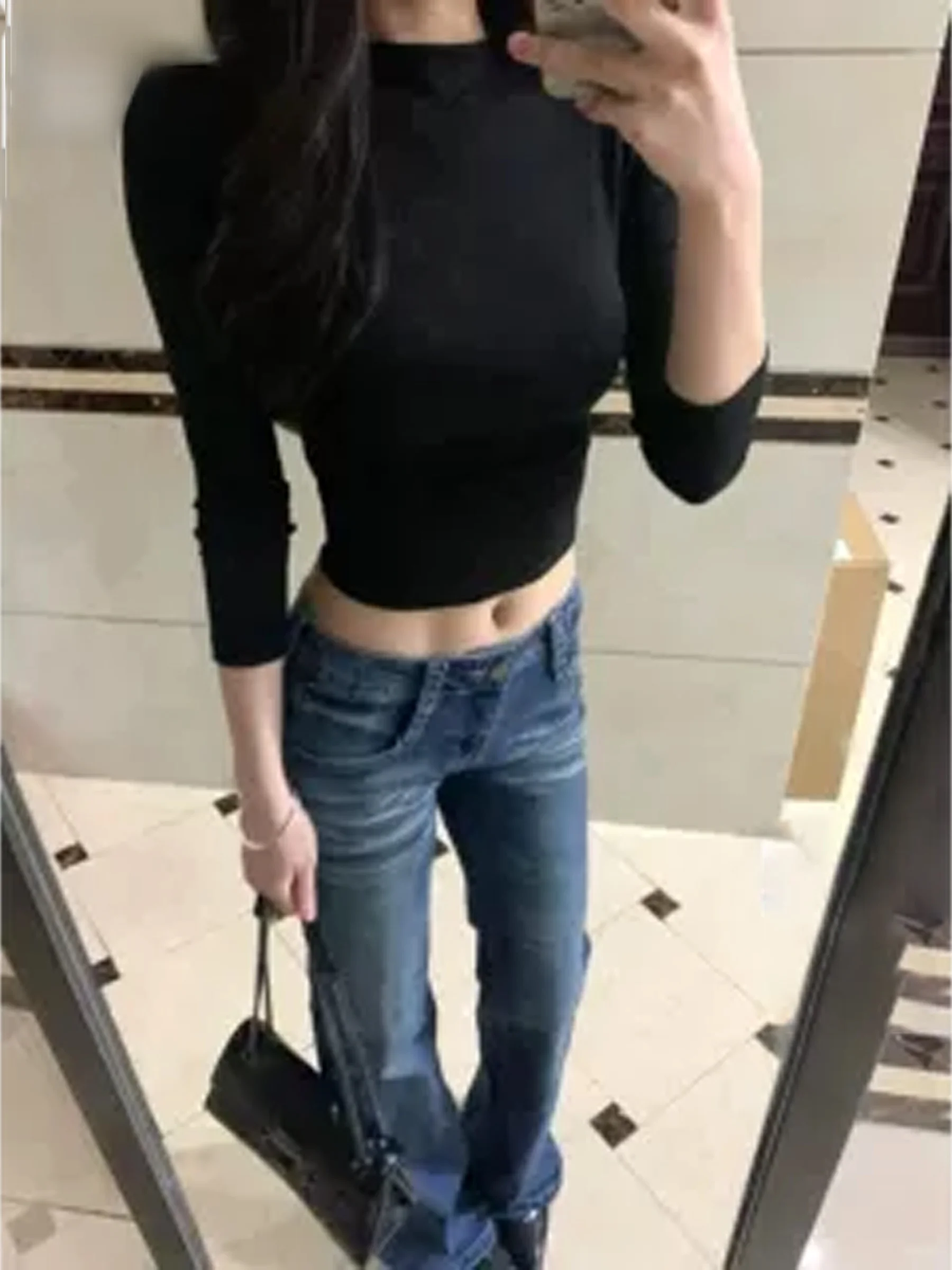 American Style Low Waist Bell Bottom Jeans Women's Summer Slimming Floor Length Hoof Pants Casual Loose Fit Jeans
American Style Low Waist Bell Bottom Jeans Women's Summer Slimming Floor Length Hoof Pants Casual Loose Fit Jeans