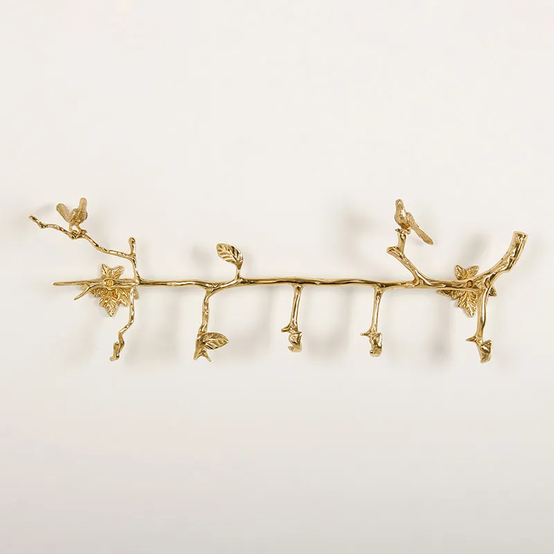 European-style bird entrance hanger Nordic living room retro creative brass hook model room full copper coat hook
European-style bird entrance hanger Nordic living room retro creative brass hook model room full copper coat hook