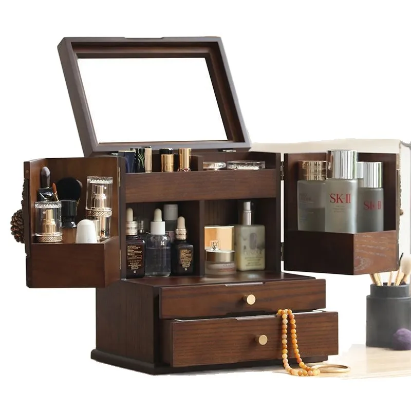 Cosmetics Storage Box Jewelry Box Integrated Drawer Storage Cabinet Wooden Skin Care Products Cosmetic Storage Box
Cosmetics Storage Box Jewelry Box Integrated Drawer Storage Cabinet Wooden Skin Care Products Cosmetic Storage Box